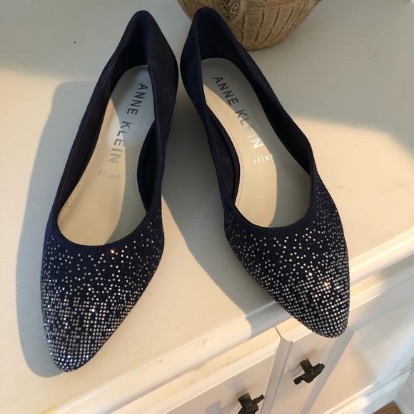 navy anne klein shoes